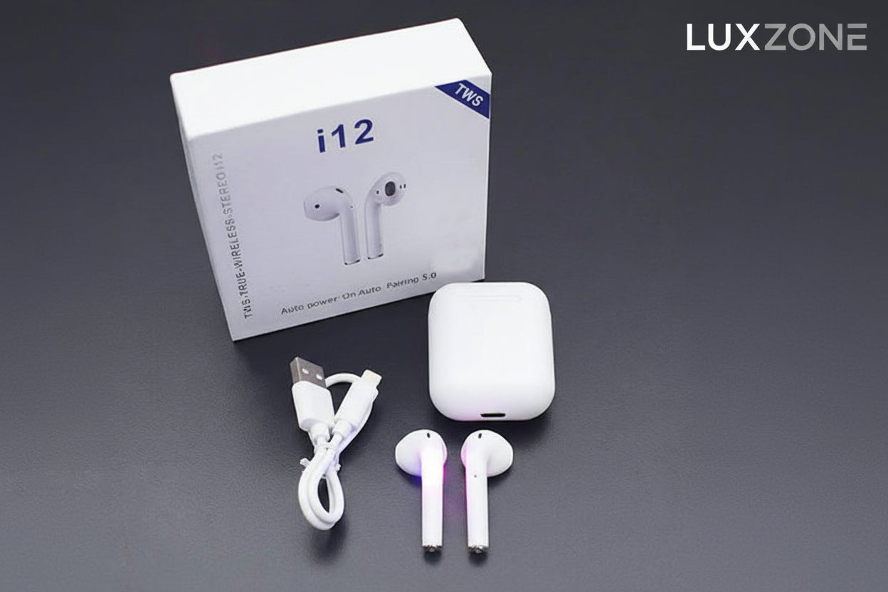 Audífonos Inalámbricos i12 TWS: Libertad y Estilo Minimalista