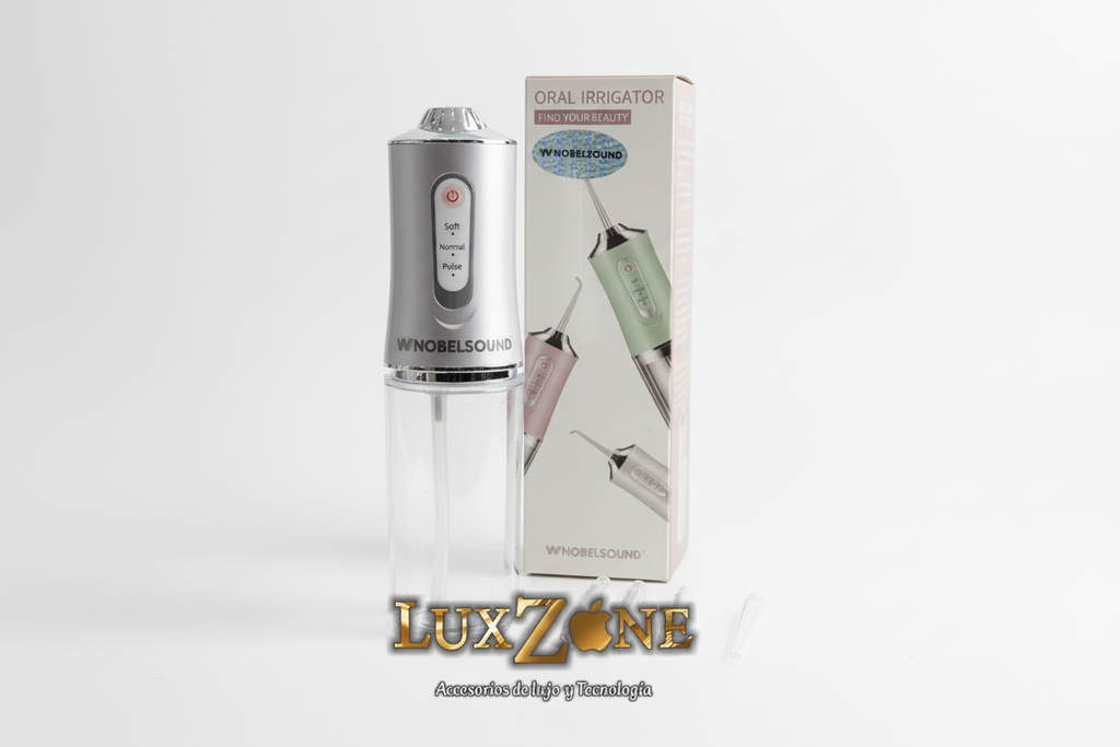 Irrigador Dental Portátil Nobelsound - Limpieza Profunda con 3 Modos y 4 Boquillas.