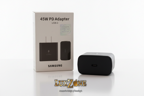 Adaptador de pared 45W PD Certificado (Color Negro).