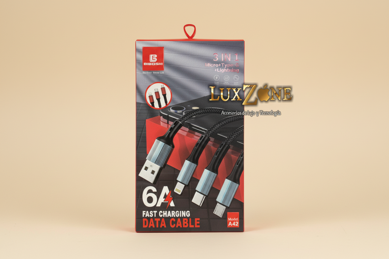 Cable de Carga Rápida 3 en 1 Biboshi