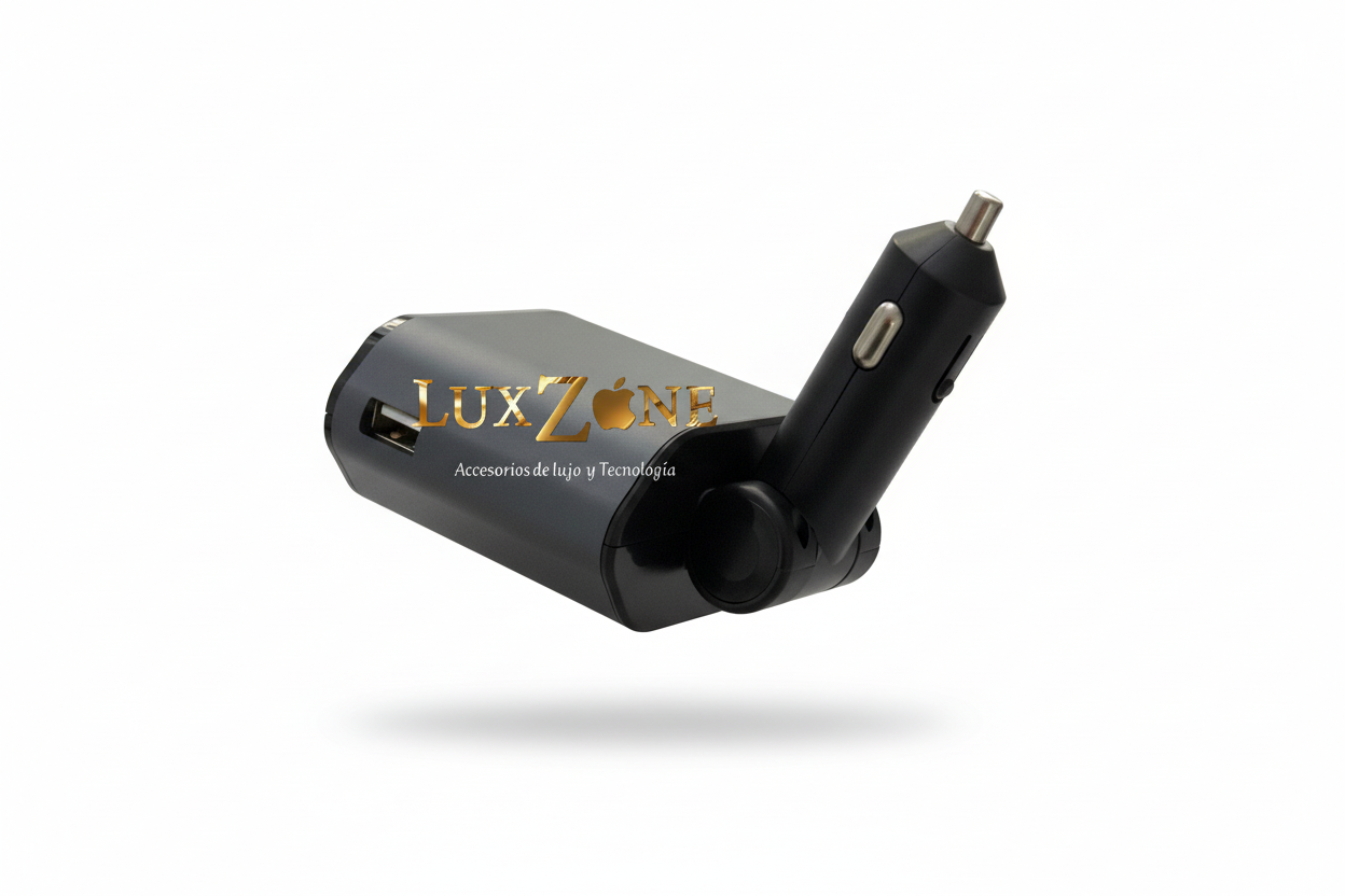 Cargador Retráctil para Carro con Carga Rápida – Puertos USB y Tipo C