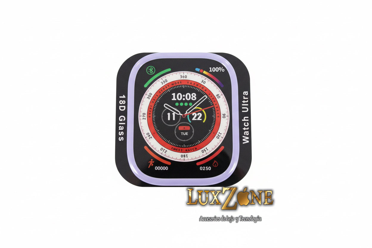 Protector de Pantalla 18D Glass para Smartwatch Ultra – Alta Resistencia y Acabado Premium