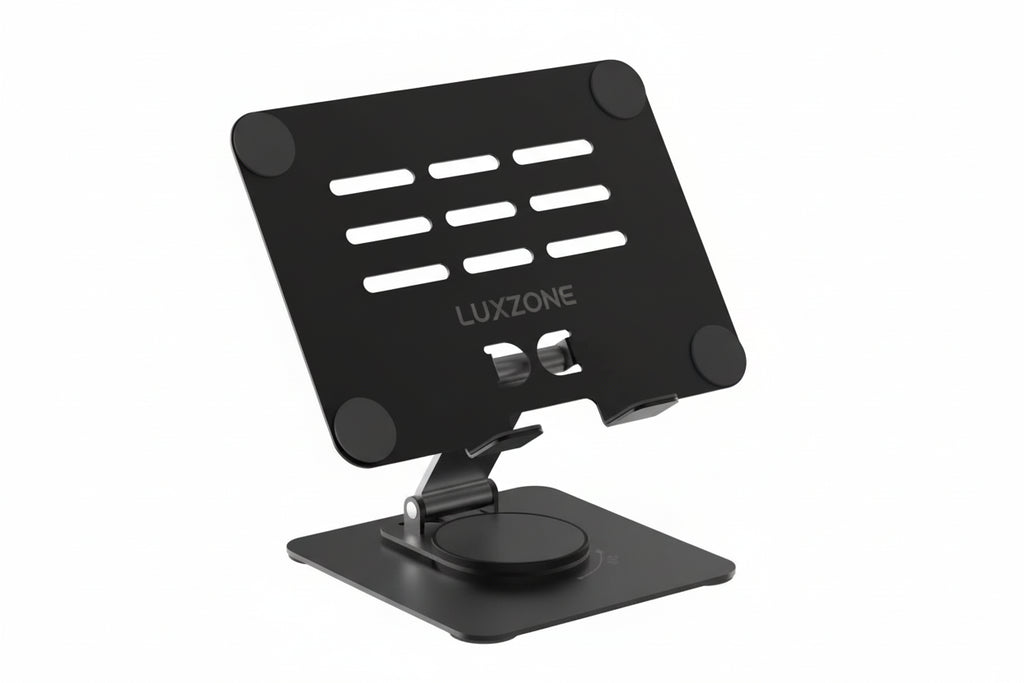 Soporte Premium para Tablet: Elevación Ergonómica y Rotación 360°