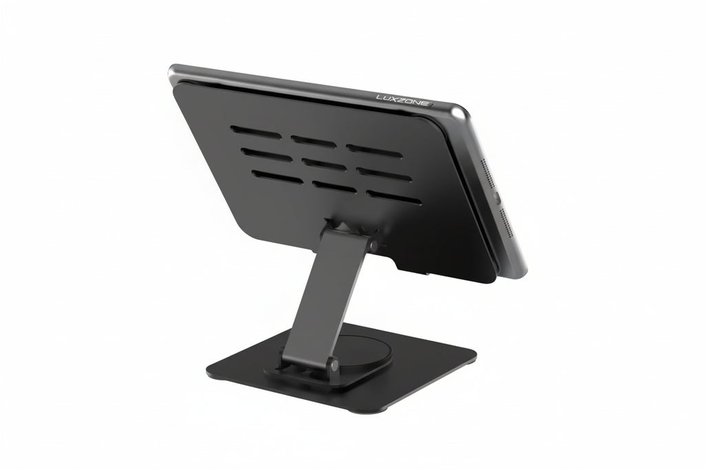 Soporte Premium para Tablet: Elevación Ergonómica y Rotación 360°