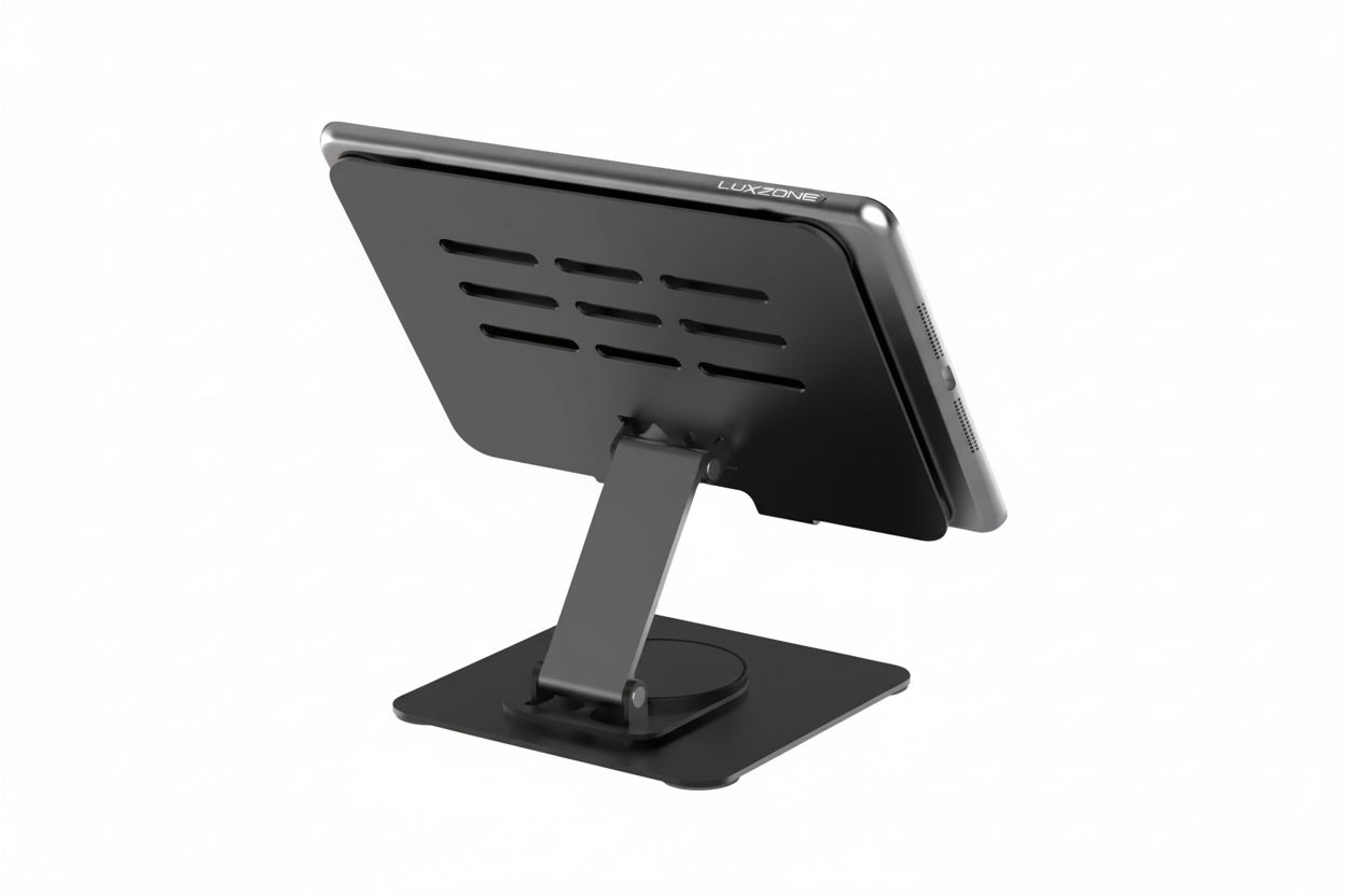 Soporte Premium para Tablet: Elevación Ergonómica y Rotación 360°
