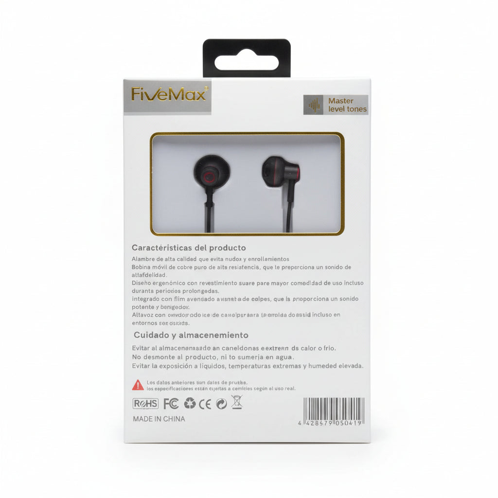 Audífonos de cable In-Ear FiveMax FM-401