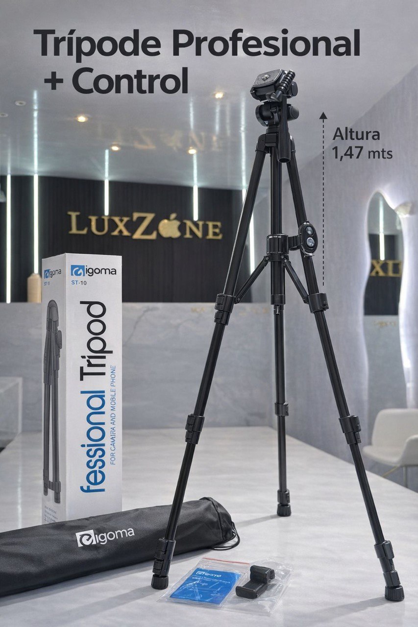 📸 Trípode Profesional Igoma ST-10 + Control Bluetooth