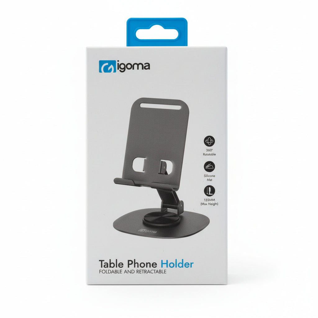 Soporte de Escritorio iGoma: Rotación 360°, Plegable y Ergonómico
